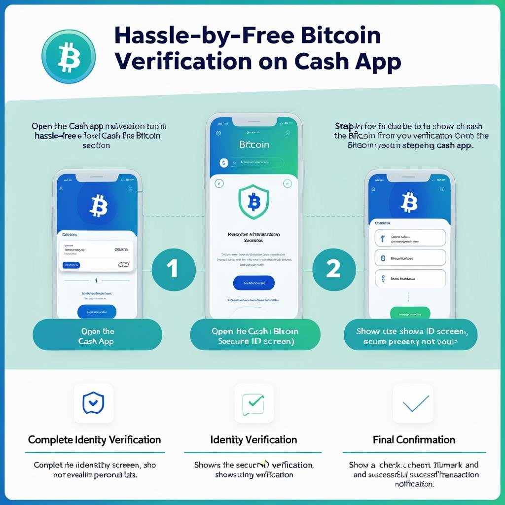 Hassle-Free Bitcoin Verification on Cash App: A Step-by-Step Approach 1 Mobile user verifying identity for Bitcoin on Cash App with ID and selfie steps